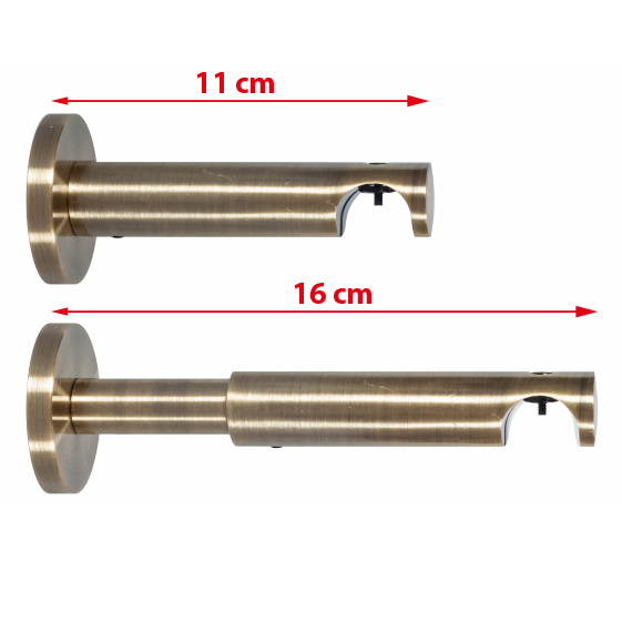 Laikiklis karnizui ASPEN–NOVA L11–16cm Ø19mm viengubas šv. send. aukso sp.