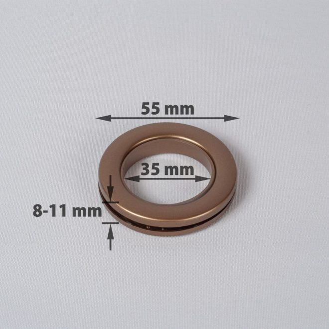Žiedas suspaudžiamas užuolaidoms UNIVERSAL karnizo vamzdžiui Ø25-28mm send. aukso sp.