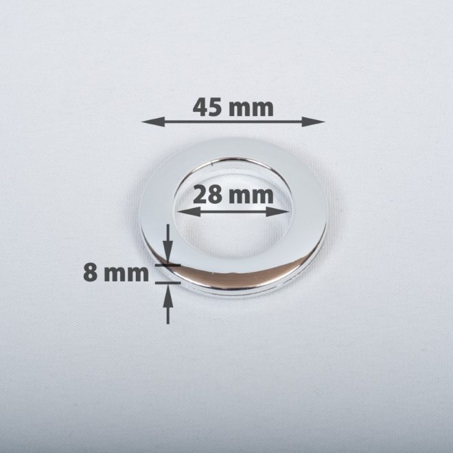 Žiedas suspaudžiamas užuolaidoms karnizo vamzdžiui Ø16-20mm blizg. chromo sp.