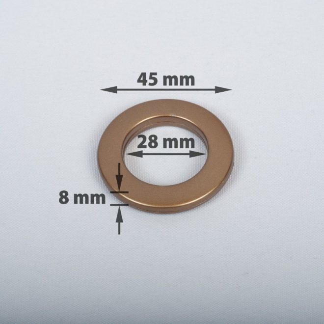 Žiedas suspaudžiamas užuolaidoms karnizo vamzdžiui Ø16-20mm send. aukso sp.