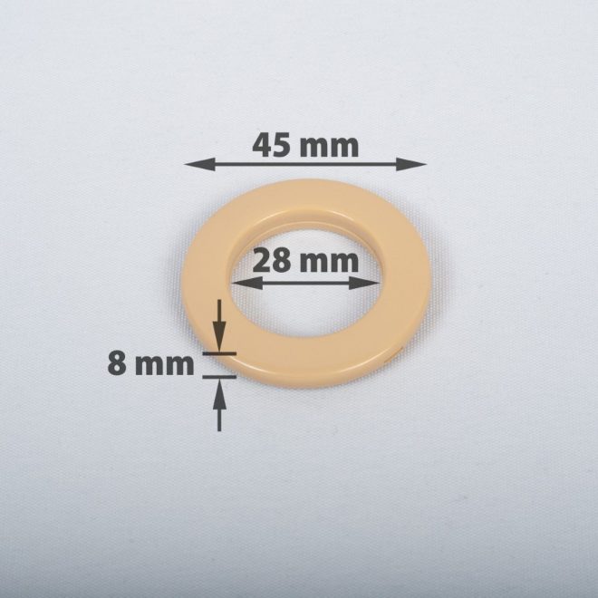 Žiedas suspaudžiamas užuolaidoms karnizo vamzdžiui Ø16-20mm šv. rudos sp.
